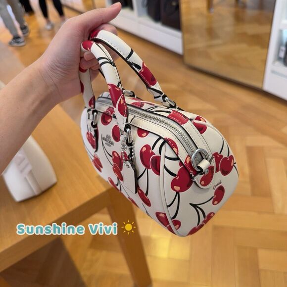 Coach NWT Limited Coach Mini Rowan Crossbody Bag Cherry  NWT Limited Coach Mini Rowan Crossbody Bag With Cherry Print CY745